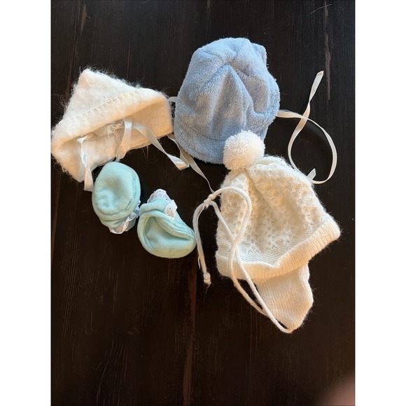 Cabbage Patch Kids Other - VTG CPK Lot Of Hats, Bonnet, Slippers 1980s